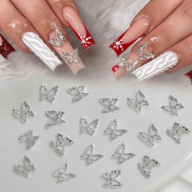 Nail Alloy Light Luxury Three-dimensional Butterfly Nail Accessories