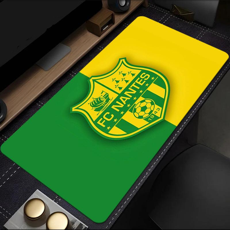 Fc Nantes Crest Design mouse pad, rubber base, esports desk mat, mouse pad for gamers and office use, gaming desk , easy to clean mat
