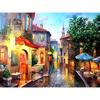 Алмазная вышивка 5D DIY Алмазная картина Дождливый город Алмазная картина Красивый вид Вышивка крестом