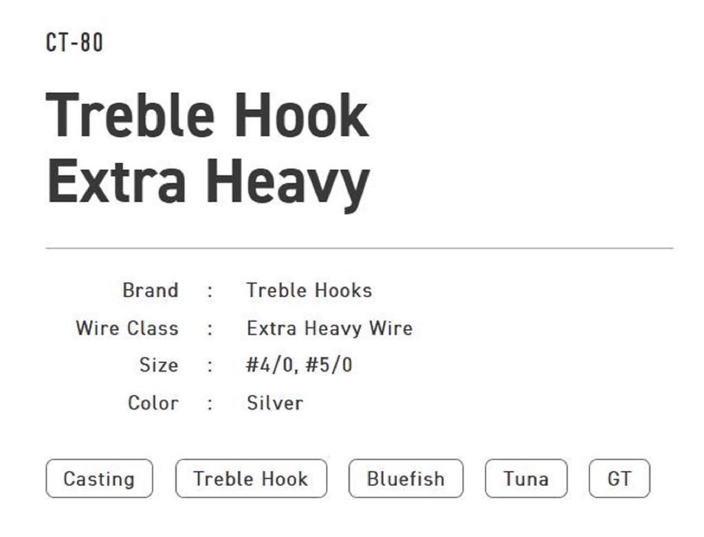 Vanfook Treble Hooks CT-80 Takumi Size 5/0 (0211)