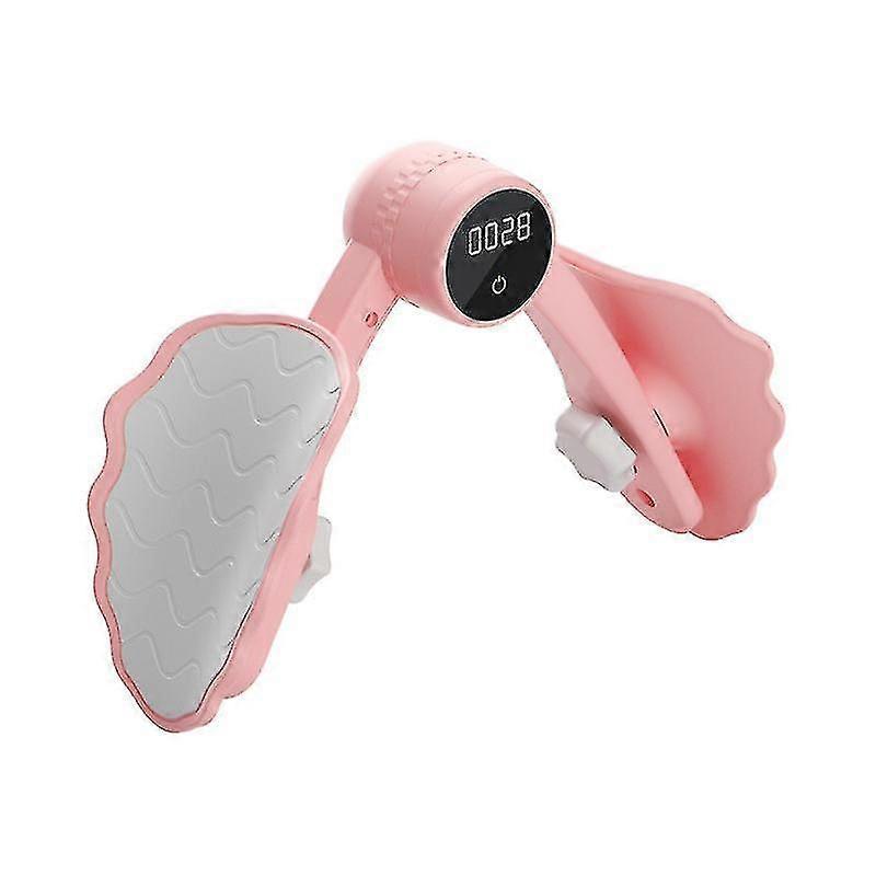 Female Thigh Exerciser, Pelvic Floor Exerciser Strengthener Cute Leg Inner Thigh Exercise Equipment Stretcher With Countable Lcd Display1pcs-pink