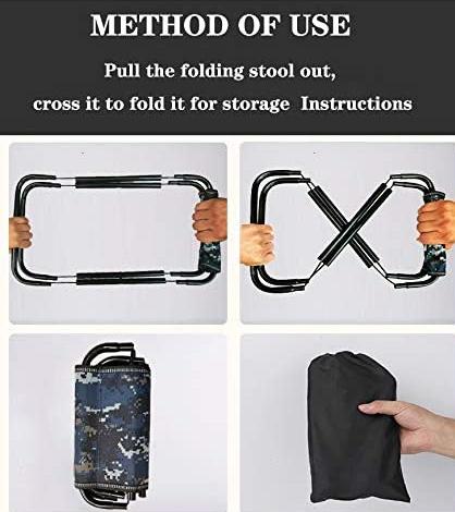 Folding Stool Lightweight Portable Sturdy Chair for Picnic Camping Hiking Backpacking Traveling