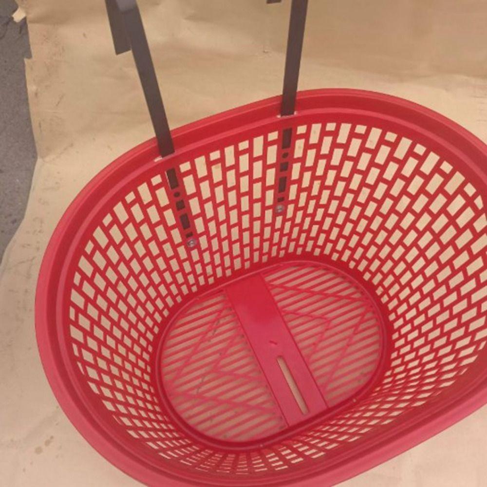 Multicolors Children Bike Basket Plastic 6 Styles Scooter Handlebar Basket Hollow Bicycle Storage Bag Rear Cycling Accessories