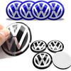 4Pc For VW GTI Golf 6 Polo R-Line CC Passat Tiguan B7 56mm 60mm 65mm Car Logo Wheel Center Hub Caps Badge Sticker Emblem Decals PQ9