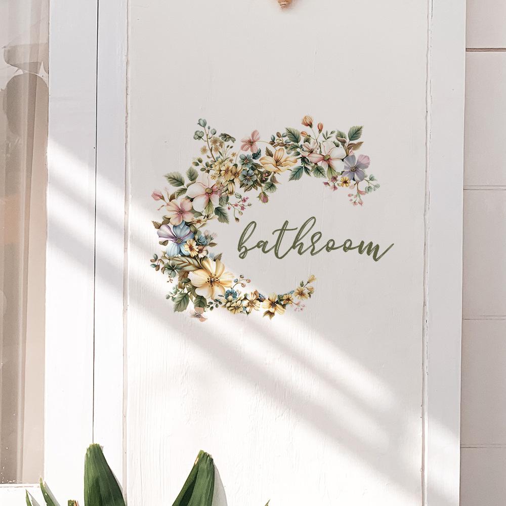 Fun-f203 Английский слоган Дверь ванной с домашним декором Наклейки на стену