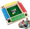 Wooden Board Game,2-4 Player Dice Game Made of Wooden Board Game from 3-6 Years Mathematics Learning Toy for Outdoor Activities