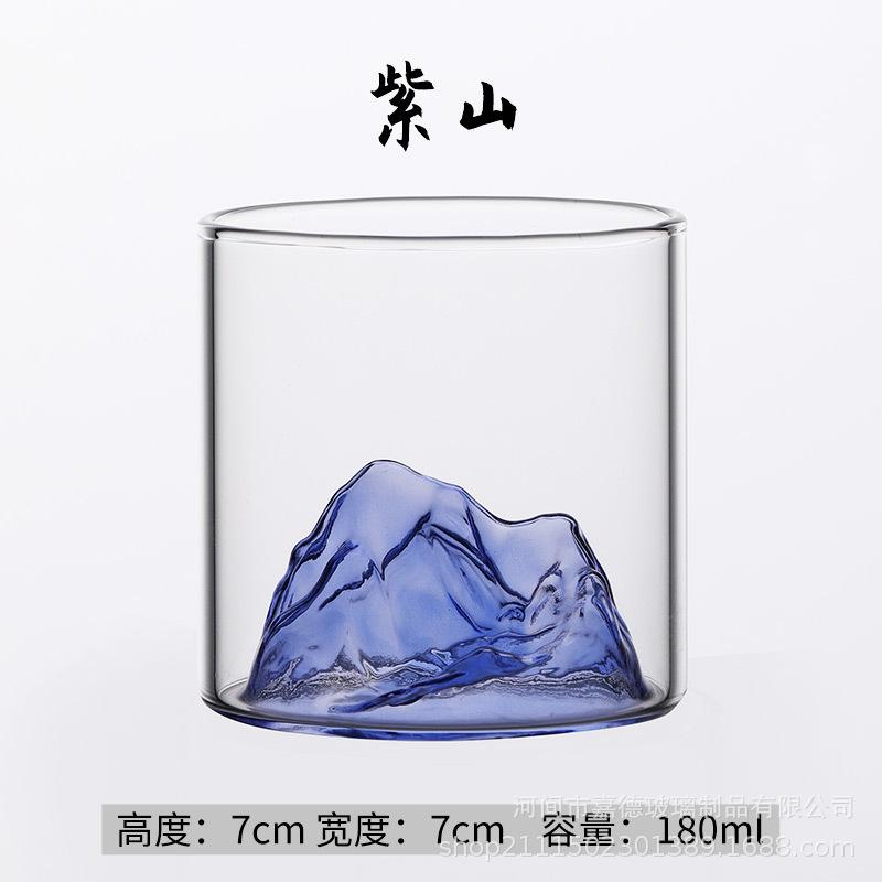 Художественный Гора. Стеклянный стакан Fuji для кофе, чая, виски и вина