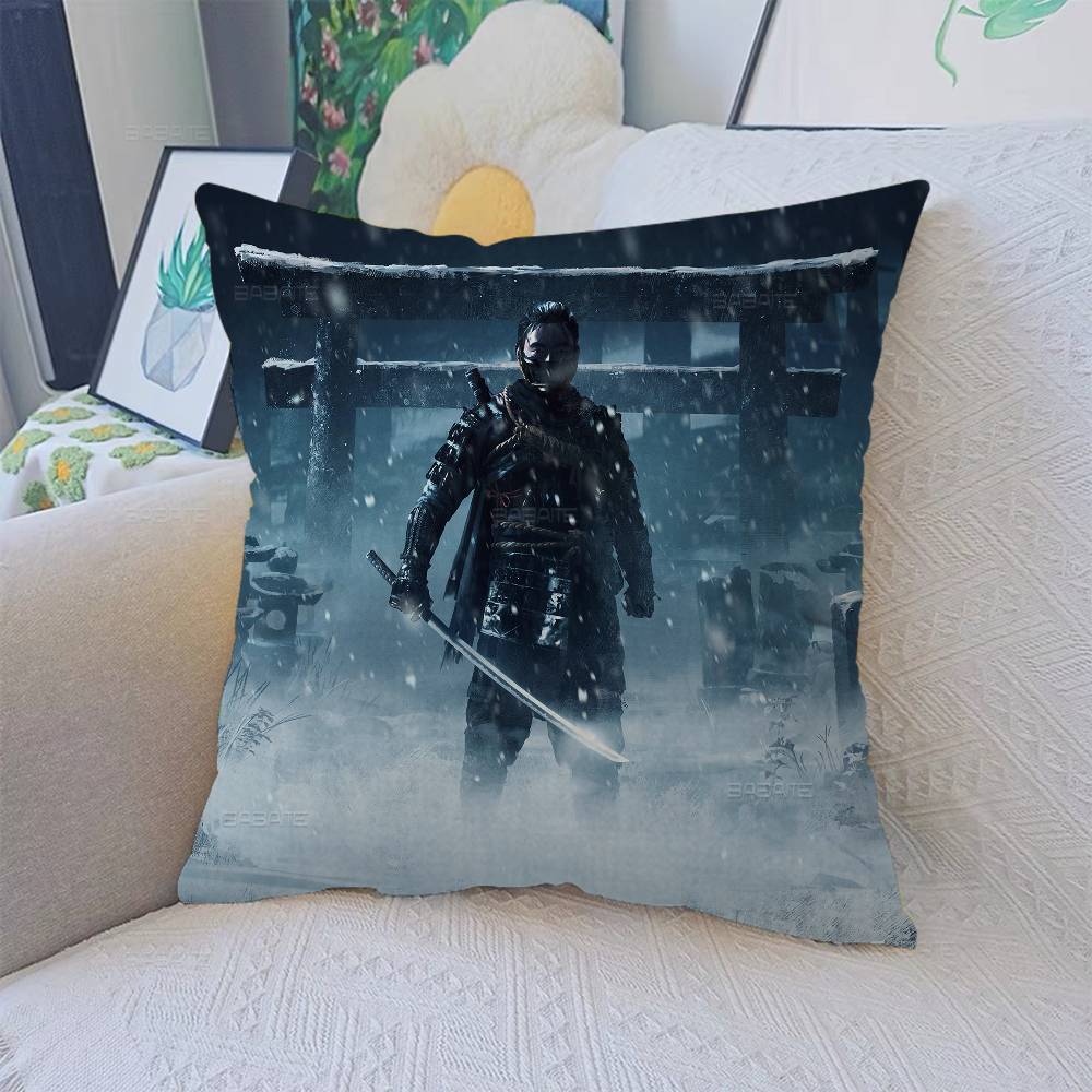 Видеоигра G-Ghost Of T-Tsushima 45*45см Наволочка Декор Наволочка для Подушки Домашняя Наволочка Для Подушки на Диван