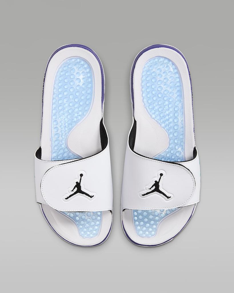 555501-103 Nike Jordan Hydro 5 Retro Шлепанцы Белый Изумрудно-виноградный лед (Мужской)