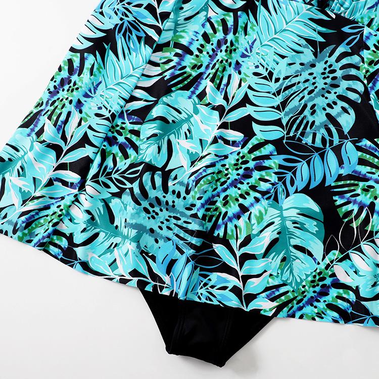 Купальники больших размеров с узором и принтом, комплект танкини, цельный купальник со скритом, купальный костюм, винтажный купальник с юбкой, женский 2023