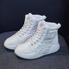 Snow Boots Women Non-slip Sneakers Winter Warm Fashion Lace Up Round Toe Thick Sole Plush Sport Cotton Shoes Short Boots