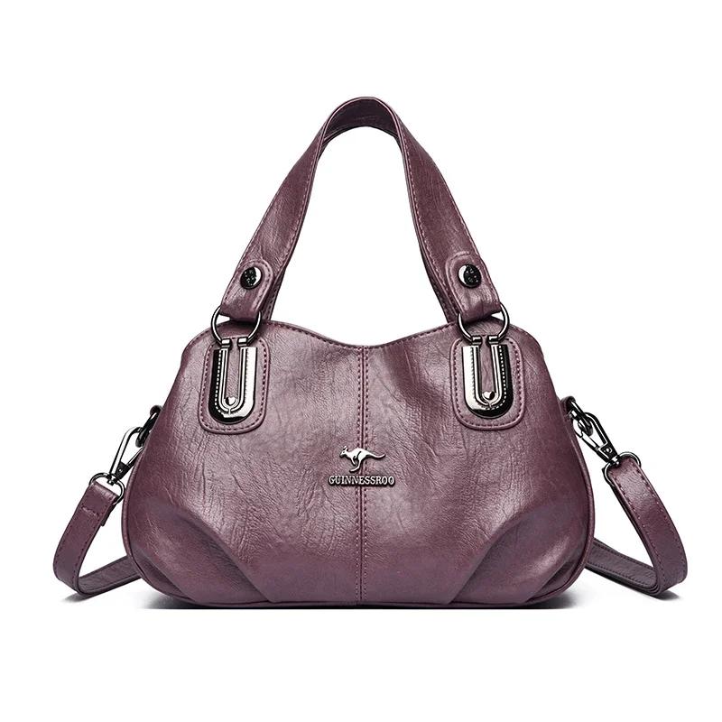 Сумка через плечо из искусственной кожи для женщин, вместительная, с замком-молнией