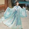 Hanfu qiz Xitoycha uslubdagi mato yozgi ko'ylak Qadimgi Tang kostyumi super peri kostyumi kichkina qizaloq suv parisi malika yubkasi ichki kiyim
