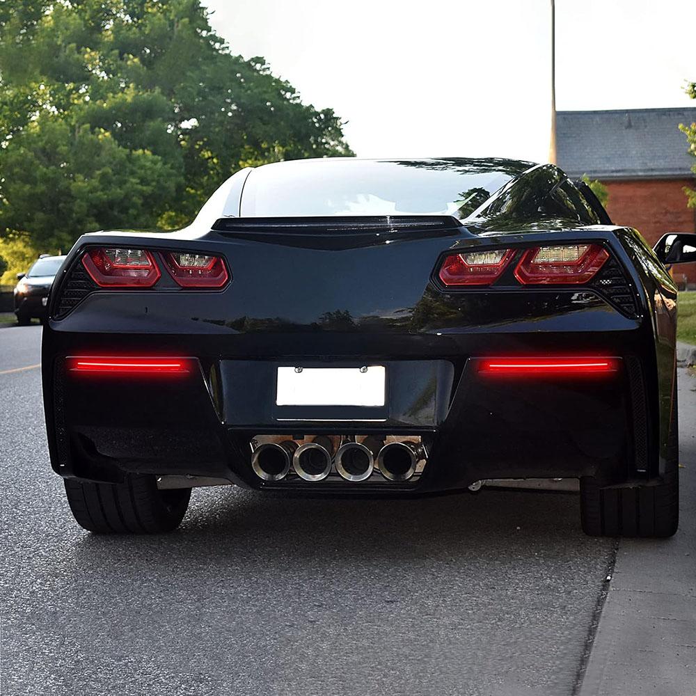 LED Rear Reflector Bumper Lights Lamp For Chevy Corvette C7 2014-2019