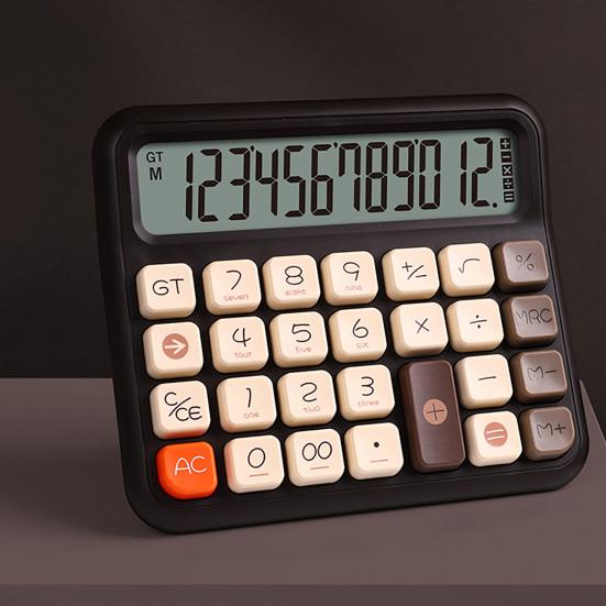 Настольный калькулятор, голосовой/бесшумный, на батарейках, 12-значные квадратные кнопки, большой ЖК-дисплей, портативный студенческий финансовый калькулятор, офисные принадлежности