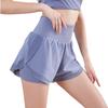 Шорты для йоги с высокой талией, быстросохнущие, два в одном - Женская мода, повседневный свободный крой