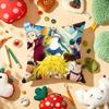 Anime  DDeadly SSins Cushion Cover Plush Fabric Soft DoubleSided Printed Sofa Warm Winter Home Gift Pillow Cover