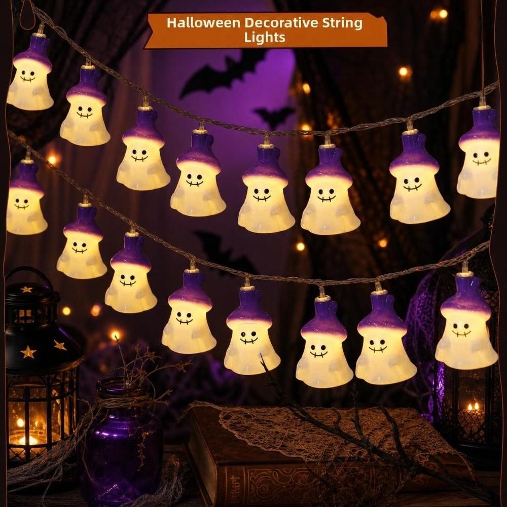 Creative Purple Cap Ghost Light String Cartoon LED Ghost Light String Home Decor