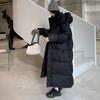 Женские Повседневные Милые Парки с Длинным Рукавом на Пуговицах Супер Длинные 2026 Зимняя Негабаритная Верхняя Одежда Куртка Теплая Толстая Однотонная Куртка