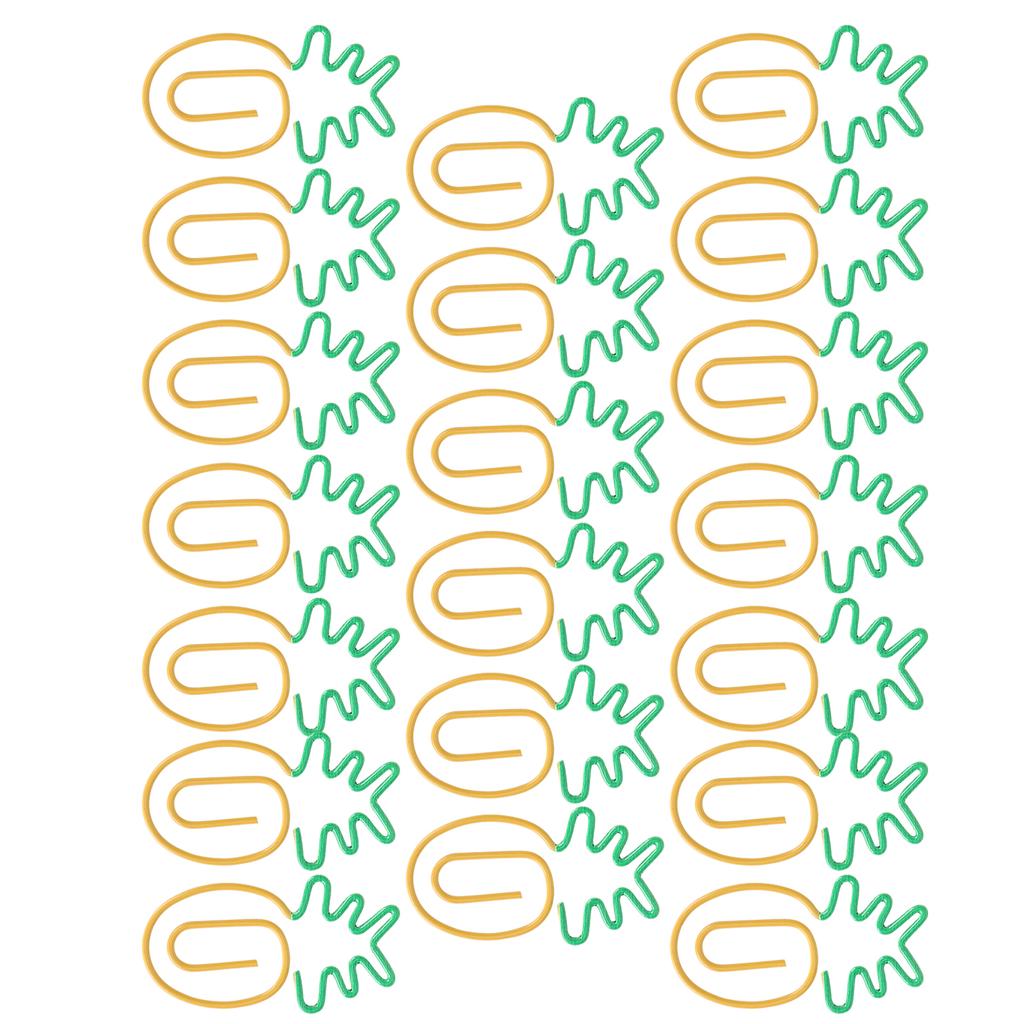 20Pcs Paper Clips Bookmarks Planner Clip Fruit Shaped Pin 2‑Color Office Supplies School Gifts