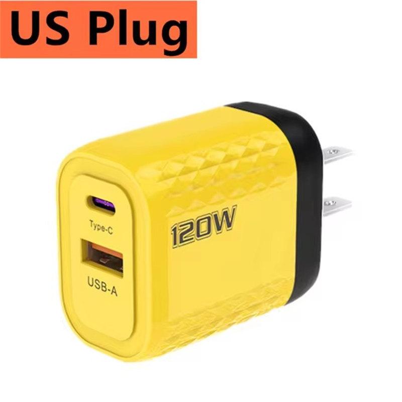 120W USB C Charger GaN Fast Charging Charger PD Quick Charge QC3.0 Wall Adapter For iPhone 15 Xiaomi POCO Samsung Huawei Oneplus