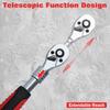 LEONTOOL Телескопическая трещотка Выдвижная трещотка Трещотка Телескопическая длинная рукоятка Торцевая трещотка Трещотка Торцевой ключ Телескопическая трещотка Телескопическая гибкая