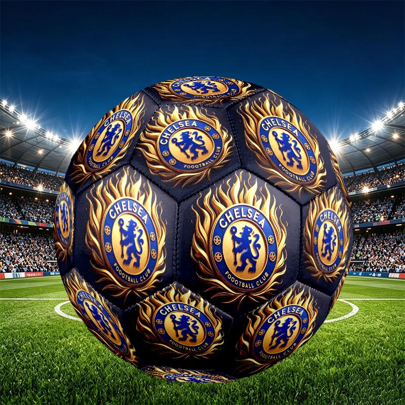 Футбольный мяч Chelsea F.C. Размер 5, из износостойкого ПУ, для матчей, тренировок и ежедневной практики, Подарок на день рождения для любителей футбола