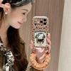 Держатель для карт с вышивкой в виде котенка и леопардовым принтом для iPhone17 Pro Max/15, Подходит для моделей Apple 16/14