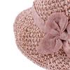 Casual Unique Anti-UV Sun Hat Matching Solid Color Bow Bucket Hats Shading Hat Korean Style Cap Seaside Straw Hat Women Sun Hat