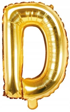 Foil Balloon Letter "D", 35cm, Gold
