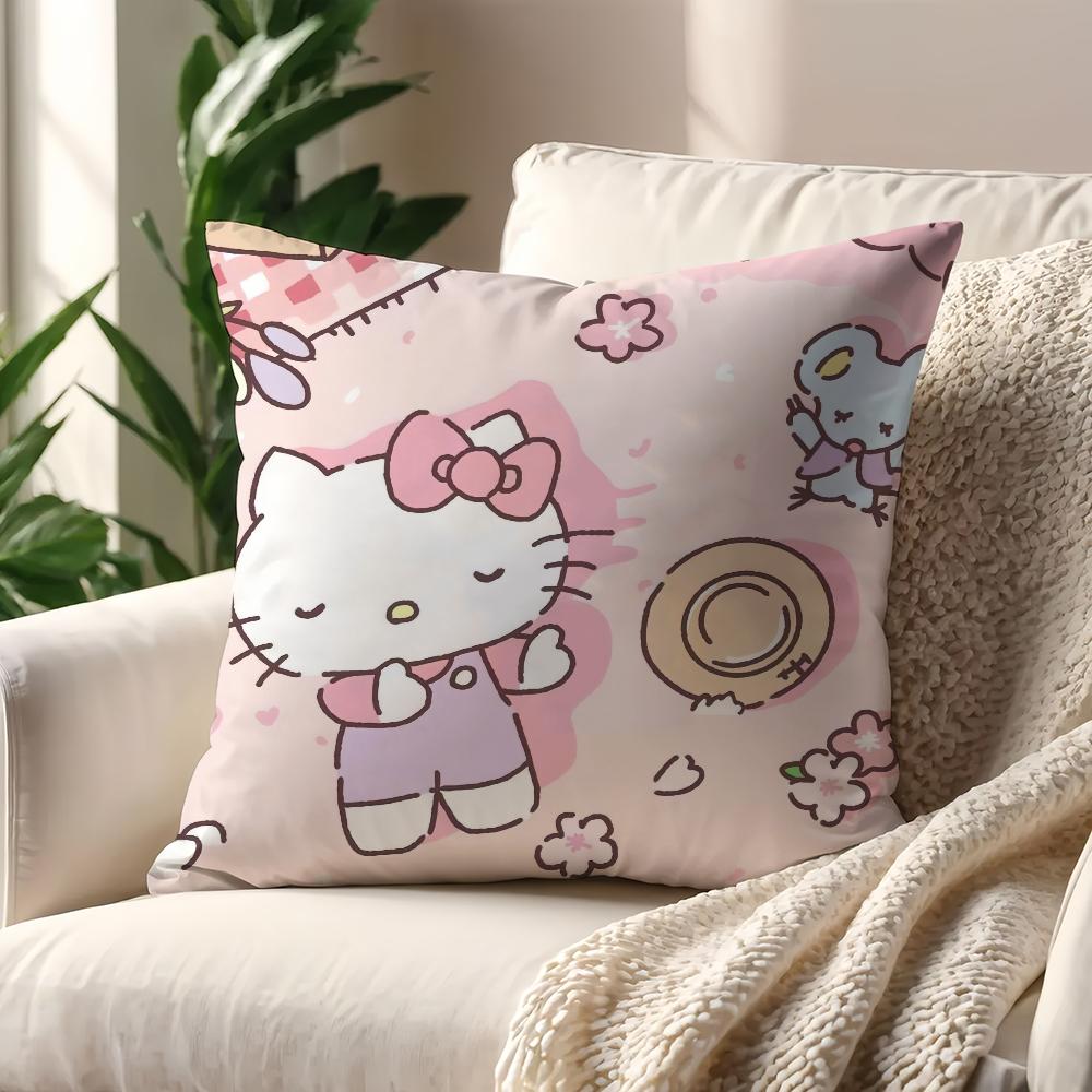 Cartoon Anime HHello Kitty cushion cover For Pillow Printing Sofa Decoration Home Car Room Coffee Shop Office Nordic Simplicity