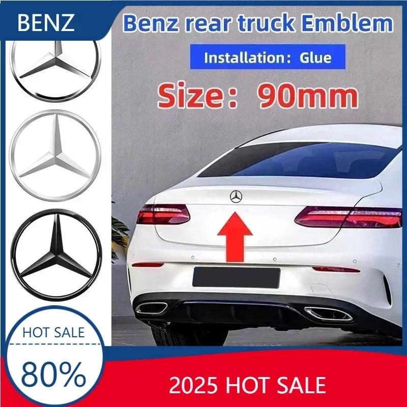 AABGV1 GLA W201 2025 Car For Mercedes benz AMG 3D ABS silver/Black 9cm 90mm car rear Tail Trunk emblem badge sticker Decals