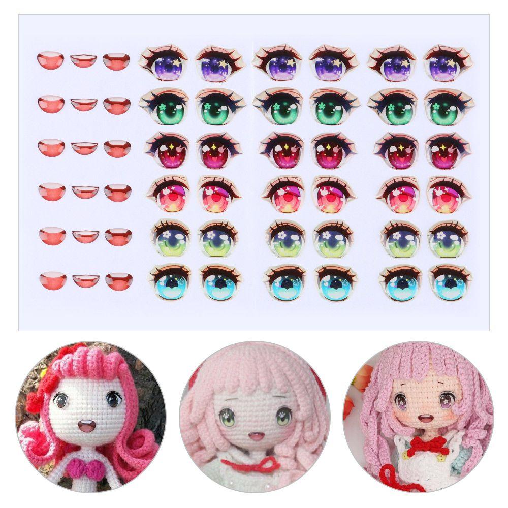 crystal Boy/Girl Decals Face Organ Paster Cartoon Eyes Stickers Eye Chips Paper Anime Figurine Doll