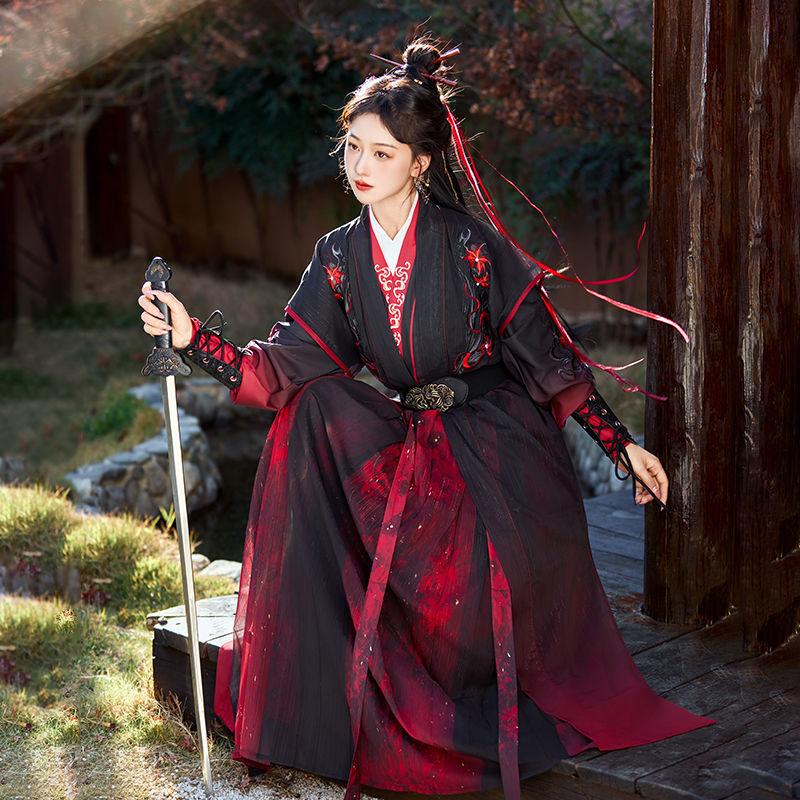 Китайский стиль династии Сун Ханьфу Бэй спал с талией набор для мужчин и женщин