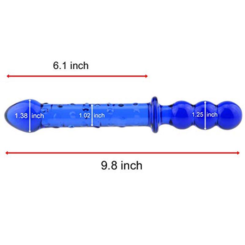 Стеклянная пробка для пениса, двухголовый водонепроницаемый секс-вагинальный массажер для взрослых, фаллоимитатор, анальная игрушка, анальные игрушки, стекло