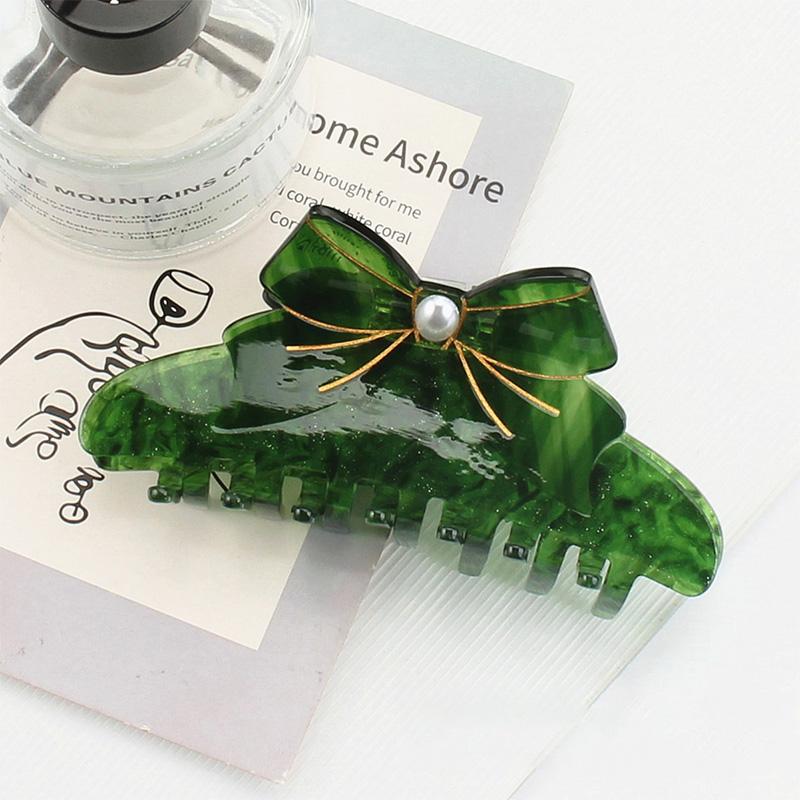 1pc Sweet Bow Clip, Vinegar Splicing Temperament Hair Clip, Large New Style Hair Clip, Hair Grab Headband, Shark Clip