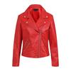 Women's Fashion Jacket Red Handmade Leather Lambskin Stylish Casual Biker Soft