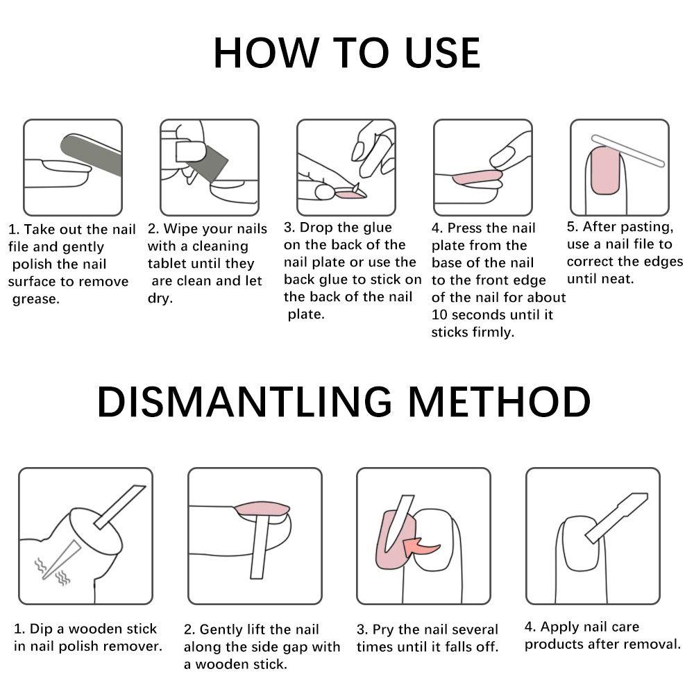 96/144/288 Pcs Artificial Fake Toenail Short Square Foot Nail Art Tips  Foot Extension