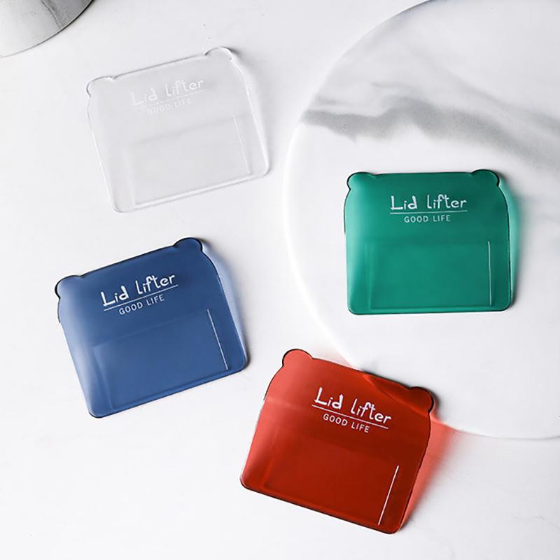 Прозрачный подъемник сиденья унитаза Подъемник крышки унитаза Избегайте прикосновения к ручке крышки