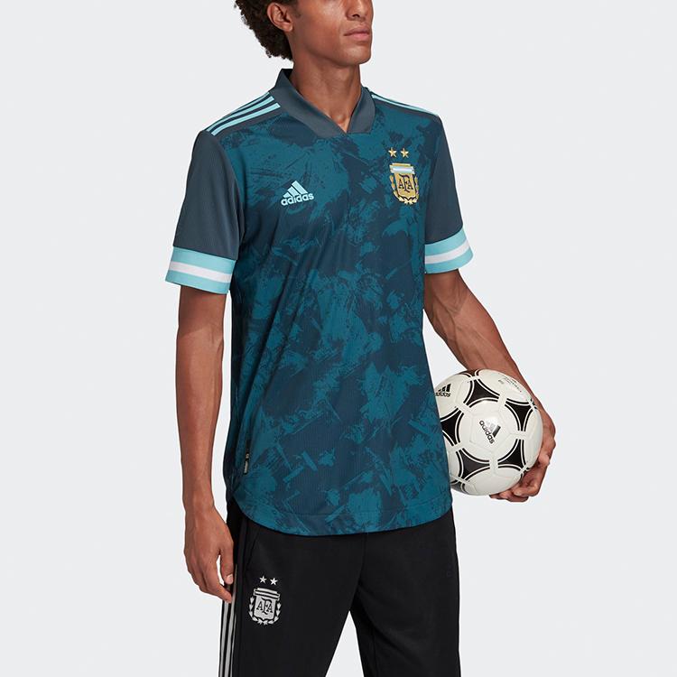 Adidas Argentina Away Breathable Short Sleeve Football Jersey Player Edition Men Tops Midnight-Blue FH8570