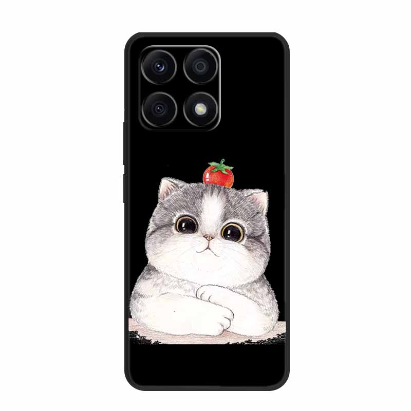 Черный силиконовый чехол для Xiaomi 15T Pro Чехол Мультяшный кот Мягкая задняя крышка для Xiaomi 15T 5G 17 14T Pro Чехол для телефона Coque Funda Para