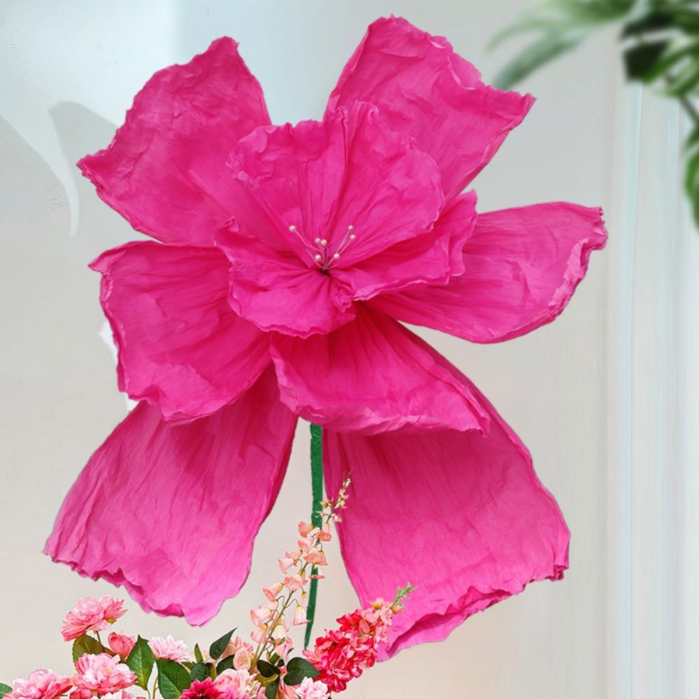 Large-scale Oversized Paper Kite Flower 3D Wrinkled Paper Flower Large Scale Event