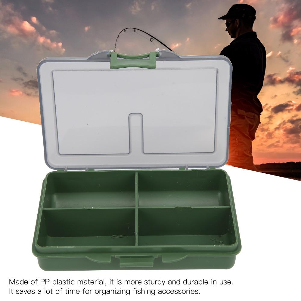 2PCS PP Fishing Tackle Box Mini Fishing Lure Box Durable Bait Storage Box Carp Fishing
