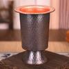 Винтажная кружка для кофе из чистой меди, утолщенная, с молотковой текстурой, 270 мл, кружка для завтрака и пива, ручная работа, стакан для чая, посуда