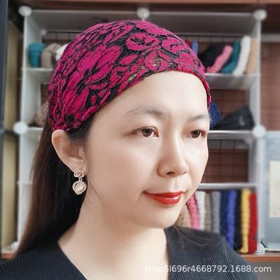 Корейская широкая эластичная повязка на голову с кружевом – летняя тканевая повязка на голову и платок, белая