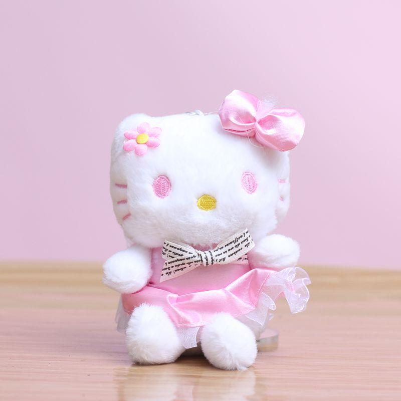 Cute Cat Plush Toy Keychain Bag Charm Pendant Claw Machine Doll Soft Stuffed Animal Ornament