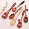 Wooden Spoons for Eating, Wooden Honey Spoons for Tea, Wooden Teaspoons for Stirring Coffee, Hard Wood Table Spoons for Cooking, Small Serving Spoons
