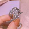 Хипстерские украшения Многослойное кольцо с рядом бриллиантов Женское кольцо на сустав указательного пальца Сексуальное кольцо на палец с индивидуальностью