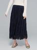 Velvet Hollow Hem A-line Cake Skirt - Women's Slimming Autumn/Winter 2025