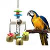 Parrot Bird Toys Love Bird Cage Training Bird Toys Colorful Star Bite with Bell Bird Tearing Toy